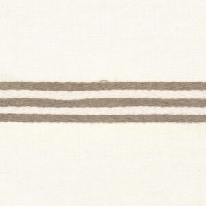 Beige Elitis-stof Acosta Casilda OD 140-05 met horizontale strepen in taupe en crème.