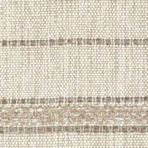 Detailopname van de Elitis-stof Acosta Mendoza OD 138 05 met een geweven structuur in beige- en natuurtinten.