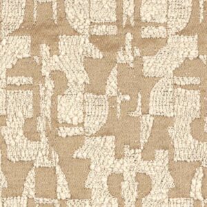 Beige Elitis-stof Alchimia Giorgio LR 344 14 met een abstract reliëfpatroon in crèmekleurige textuur.
