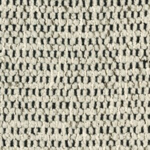 Grof geweven Elitis-stof Alchimia Intreccio LR 341 01 in zwart-wit patroon.