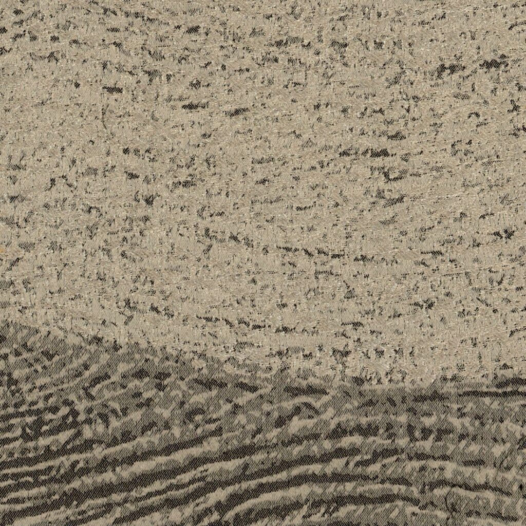 Beige Elitis-stof Craft Chic Onda LR 348-05 met een geweven textuur en organisch golvend patroon.