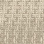 Beige Elitis-stof Ephemere Couture LW 910 05 met een fijn geweven, geometrisch patroon.
