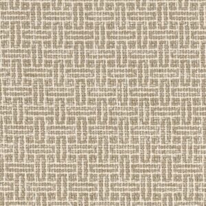 Beige Elitis-stof Ephemere Couture LW 910 05 met een fijn geweven, geometrisch patroon.