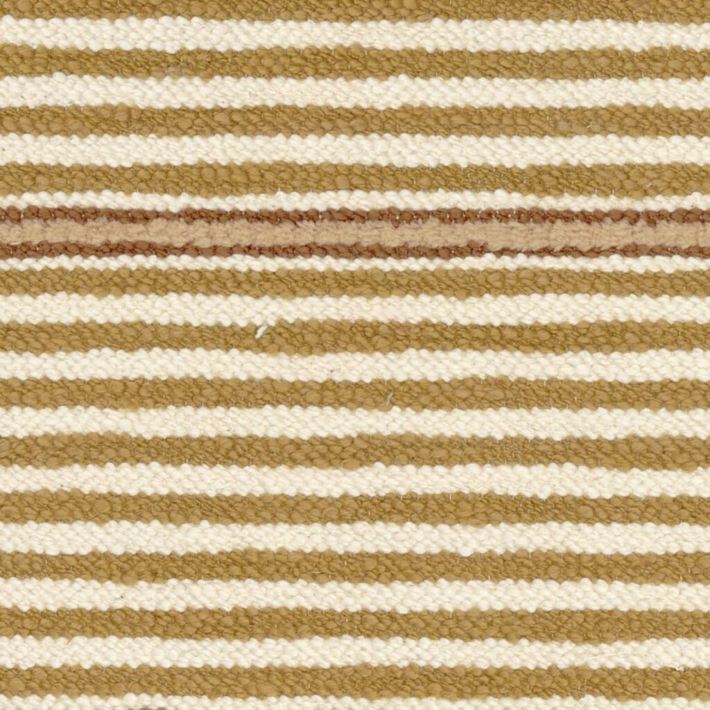 Stof met horizontale strepen in beige, wit en bruin uit de Elitis Escondido LR 357-22 collectie.