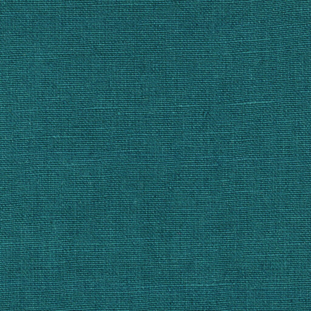Close-up van de Elitis-stof Kaila LI 890-67 in een effen, groenturquoise geweven textuur.