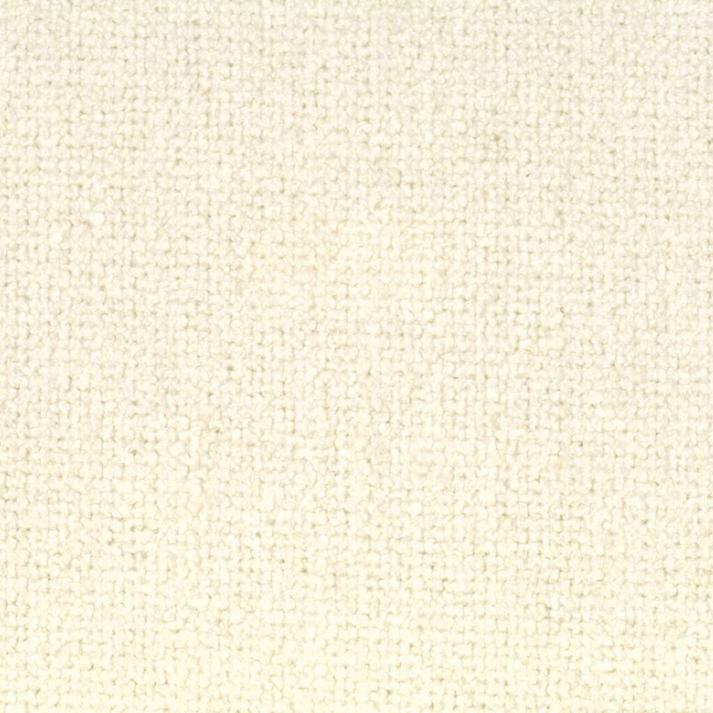 Crèmekleurige Elitis-stof Zelia LW 903 01 met een grove, geweven textuur.