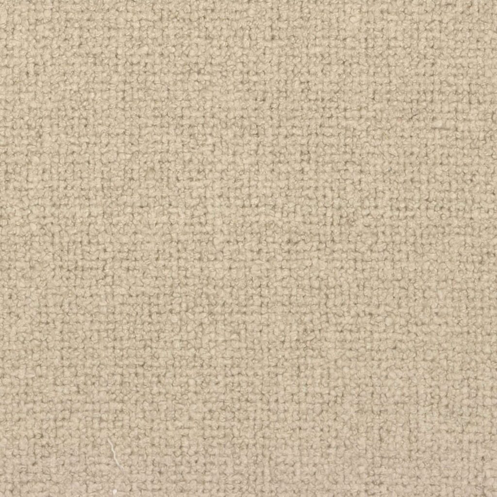 Beige Elitis-stof Zelia LW 903 03 met een grove, geweven textuur.
