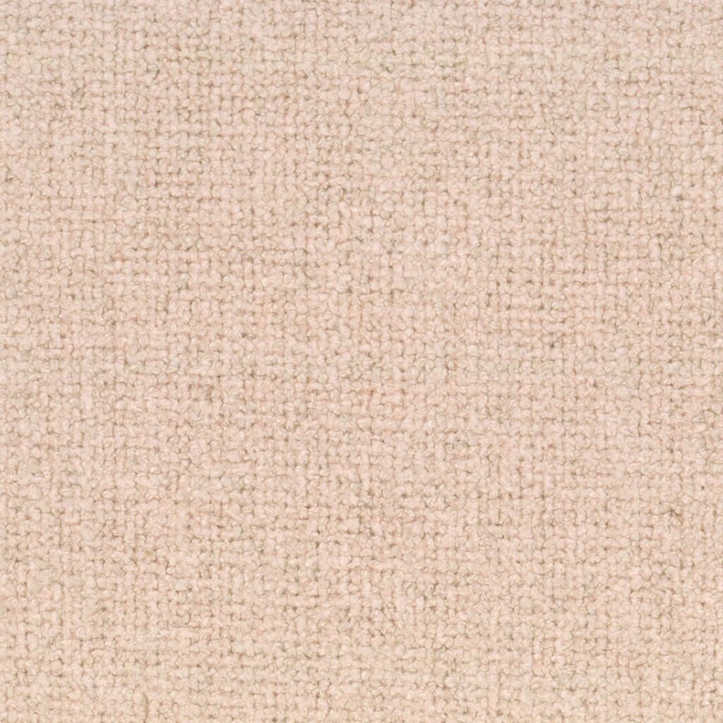 Close-up van de beige Elitis-stof Zelia LW 903 59 met een grove, geweven textuur.