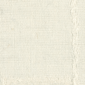 Licht beige Elitis Esprit LI 871-01 stof met subtiele geweven structuur en decoratief randmotief.