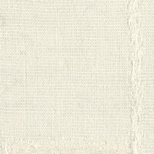 Licht beige Elitis Esprit LI 871-01 stof met subtiele geweven structuur en decoratief randmotief.