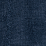 Donkerblauwe Elitis Esprit LI 871-42 meubelstof met een zichtbare weefstructuur en subtiele naad.