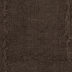 Bruin geweven textiel van Elitis-stof Esprit LI 871 72, met subtiele verticale en horizontale naden.