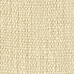 Crèmekleurige bouclé Elitis-stof Esprit LI 872 02 met grove textuur, gebruikt voor interieurtoepassingen.