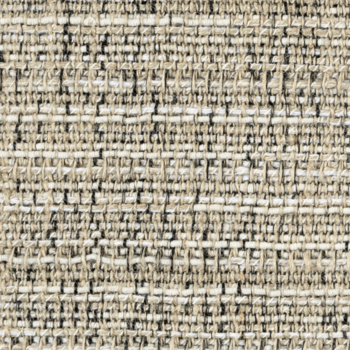 Grof geweven Elitis stof Horizon LI 874 02 in natuurlijke beige- en grijstinten.