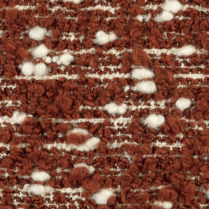 Detail van de Elitis Horizon LI 875 30 meubelstof met een grof geweven structuur in bruin en wit.