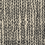 Detailopname van Elitis-stof Horizon LI 877 80 met een zwart-wit geweven zigzagpatroon.