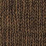 Close-up van de Elitis-stof Horizon LI 877 met een bruin en zwart geweven patroon.