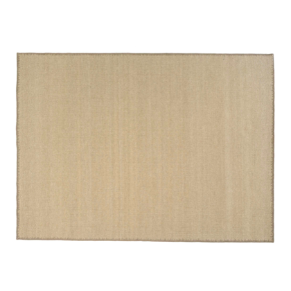 Beige Elitis Tenere vloerkleed met een subtiele structuur in een rechthoekige vorm.