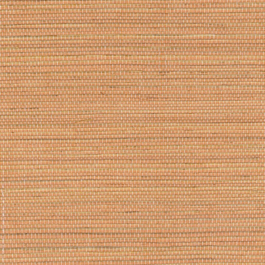 Natuurgetrouw geweven behang met horizontale stroken in warme aardetinten uit de Elitis Tribus Favoris collectie, model RM 1070 11.