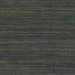 Donkergekleurd geweven behang Elitis Tribus Favoris RM 1070-81 met horizontale stroken in natuurlijke tinten.