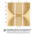 Afbeelding van het Elitis Tribus Itza RM 1081 04 behangpatroon in warme beige- en bruintinten, verdeeld over stroken van elk 90 cm breed en 3 meter hoog.