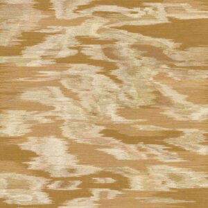Decoratief Elitis Tribus Samarkand RM 1098 01 behang met een abstract patroon in zand- en goudtinten.