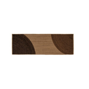 Rechthoekig Elitis vloerkleed Holiday Havane TA 116 78 06 in aardetinten met geometrisch patroon.
