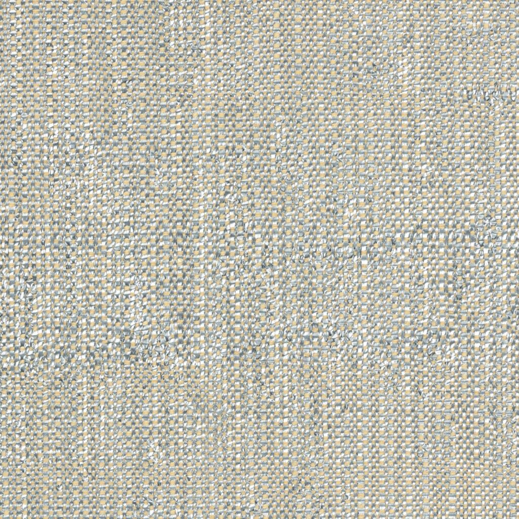 Grijs-zilverkleurig Eltis La Lumière behang met een fijn geweven textuurpatroon.