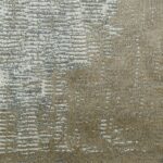 Close-up van Eltis-stof Craft Chic Sera LR 336-12 met een geweven, abstract patroon in beige en grijstinten.