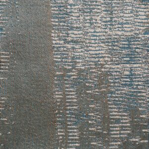 Close-up van Eltis-stof in het dessin Craft Chic Sera LR 336-76 met een blauw-grijs gemêleerd patroon.
