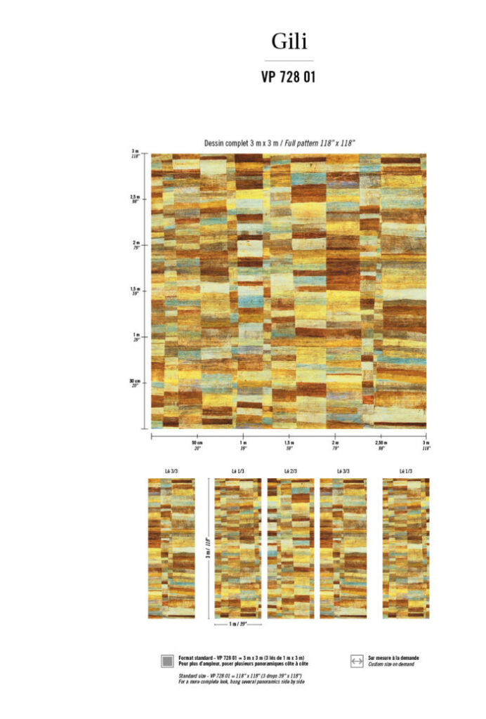 Abstract patroonontwerp met warme aardetinten in formaat Gili VP 728 01 van 3 bij 3 meter.
