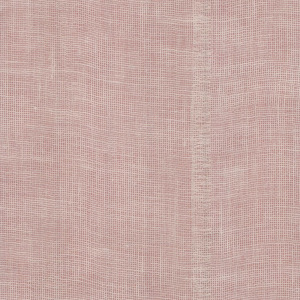 Detail van de roze linnenstof Insero Uno 46562 met zichtbare weefstructuur.