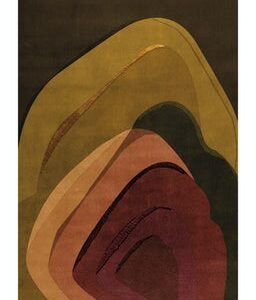 Abstract kunstwerk met gelaagde vormen in herfsttinten uit de Limited Edition AGHR-44323 Autumn Tobacco collectie.
