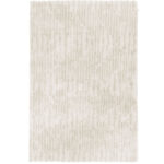 Beige limited edition vloerkleed Cosmic Vista Silver Birch met subtiel golvend patroon.