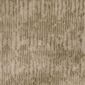 Beige limited-edition vloerkleed Cosmic Vista Iced Coffee met abstract lineair patroon.