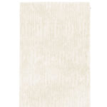 Crèmekleurig limited-edition vloerkleed 'Cosmic Vista Winter White' met subtiel patroon in bovenaanzicht.