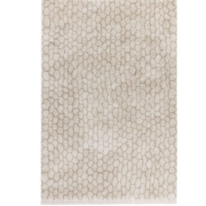 Beige limited edition vloerkleed Cosmic Mongolia Papyrus met organisch patroon en zachte textuur.