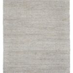 Beige limited edition vloerkleed Abaca AB-19317 Tapioca met een grof geweven textuur in een rechthoekige vorm.