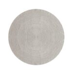 Rond limited edition vloerkleed Abaca AB-19317 in de kleur Tapioca met een fijn geweven patroon.