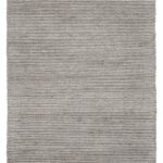 Grijs limited edition vloerkleed van abacavezels met een grof geweven structuur, model AB-49451 Aluminium.