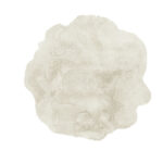Crèmekleurig limited edition vloerkleed Cosmic Cocoon Alabaster met organische vormen en verschillende texturen.