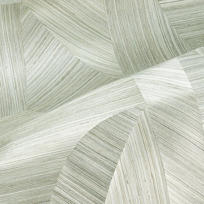 Lichtgroen geometrisch patroon op textuurpapier uit de Marqueterie Puzzle 7-5UT4-2 collectie.