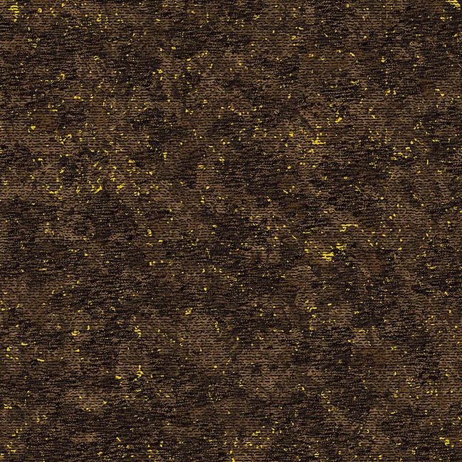 Donkerbruin behang met een subtiel patroon en goudkleurige accenten uit de Moooi Bearded Leopard Blackened Gold collectie.