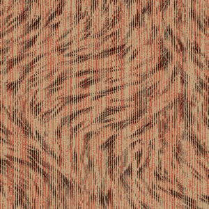 Abstracte behangprint Moooi Blushing Sloth MO2042 in goud met golvende lijnen en verticale strepen.