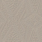 Beige behang met een reliëfstructuur en geometrisch patroon uit de Moooi Dwarf Rhino collectie.