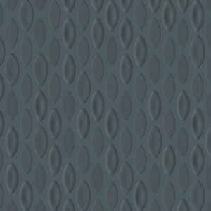 Grijs behang met een patroon van ovale, vissenachtige vormen uit de Moooi Flying Coral Fish collectie.