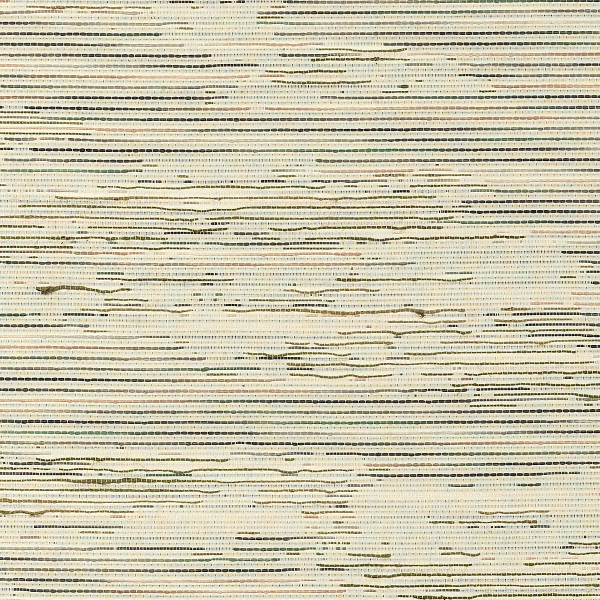 Behang met een horizontaal gestreept patroon in natuurlijke tinten uit de Moooi Tokyo Blue Tie Tami collectie.