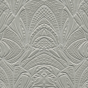 Reliefbehang uit de Moooi Wallcovering collectie met een gedetailleerd, symmetrisch patroon in de kleur Lacy Longlegs.