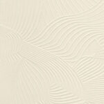 Reliefstructuur van Moooi Wallcovering TechnoBee MO5041 in een lichte, crèmekleurige tint met golvende lijnen en geometrische patronen.