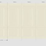 Vier decoratieve wandpanelen van het type Objet_Grandeur_44004-WABR, elk 120 cm breed en 298 cm hoog.